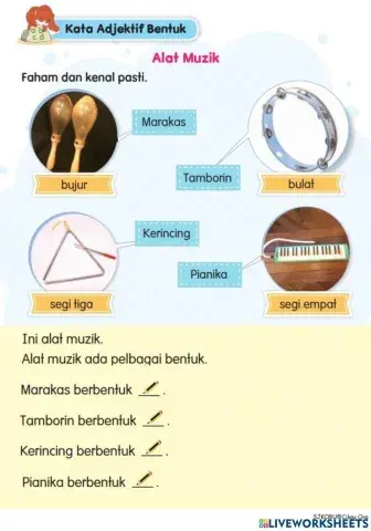 Kata Adjektif Tahun 1