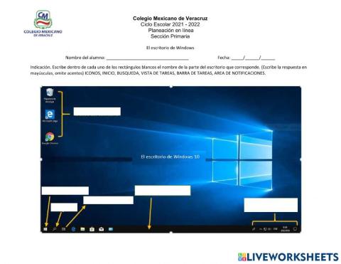 Escritorio de Windows.