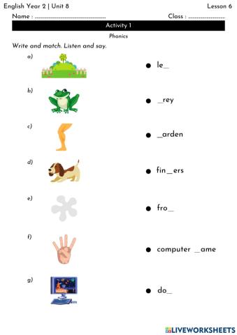 English Year 2 The Robot - Lesson 6.1