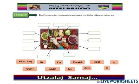 Verduras en kaqchikel