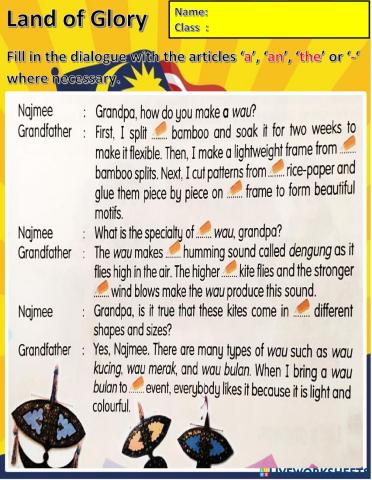 Year 6 unit 12 Land of Glory: Zero Articles