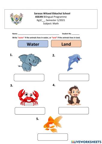 Water and Land animals