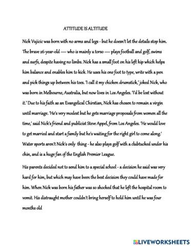 English:attitude is altitude