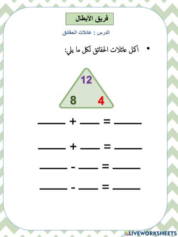عائلات الحقائق ابطال
