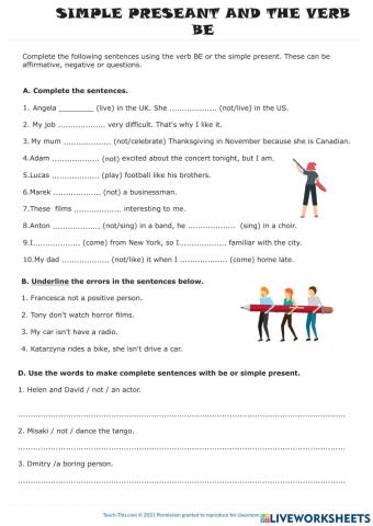 Simple Present and Verb Be