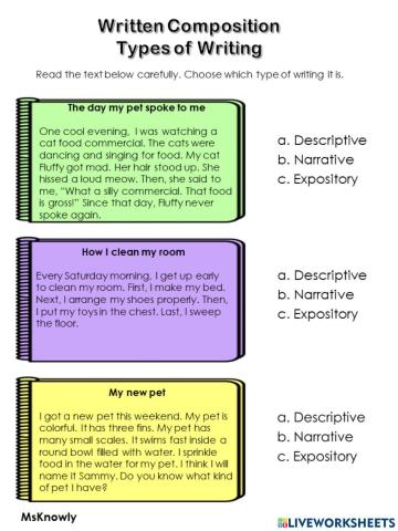 Types of Writing