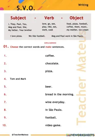 PRESENT SIMPLE - S. V. O.