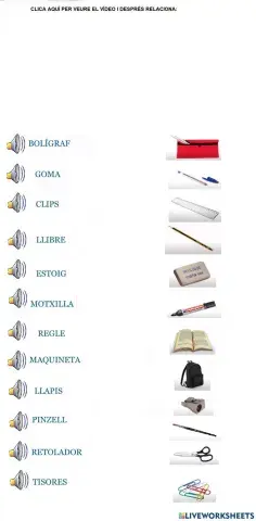 Vocabulari de la classe