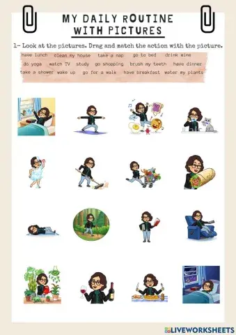 My daily routine - with pictures