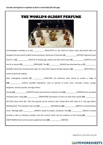 The world's oldest perfume