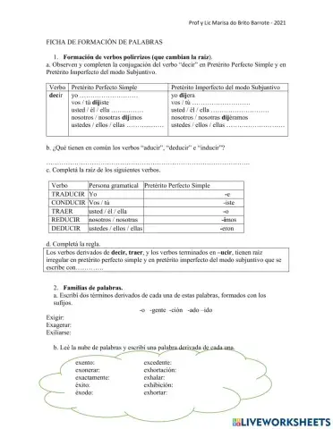 Formación de palabras