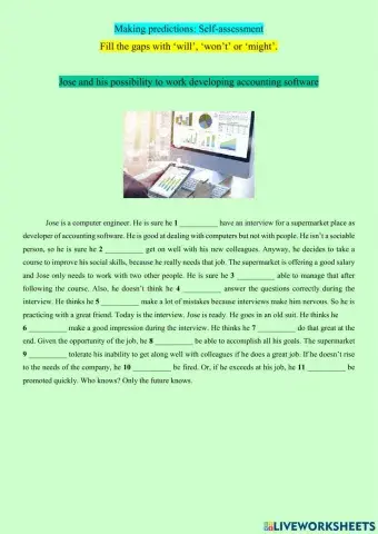 Making predictions with 'will' and 'might'