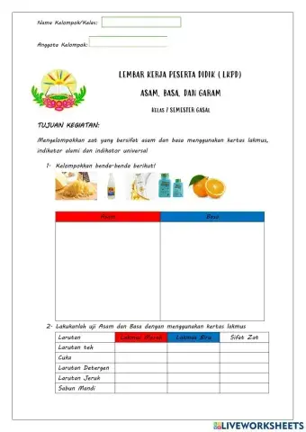 Asam, Basa dan Garam