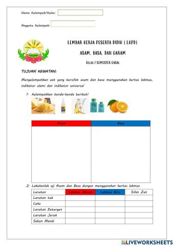 Asam, Basa dan Garam