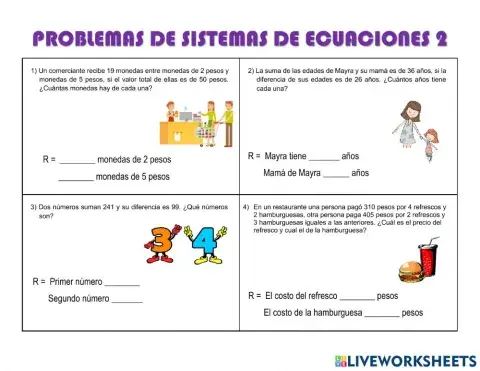 Razonados de sistemas 2 x 2