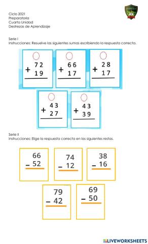 Evaluación Destrezas Cuarta Unidad