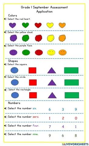 Grade 1 September Application Assessment DJ