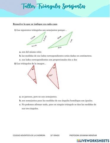 Triángulos Semejantes