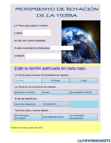 Rotacion de la tierra