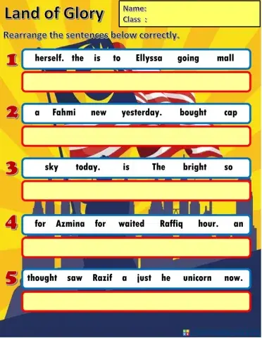 Year 6 unit 12 Land of Glory: Zero Articles