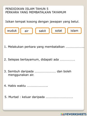 Perkara yang membatalkan tayamum