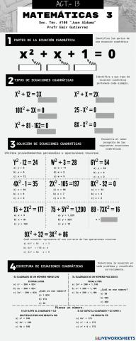 Ecuaciones de Segundo Grado