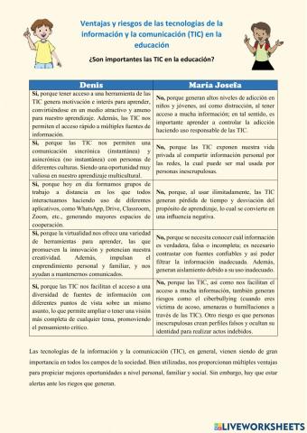 Ventajas y riesgos de las TIC en la educación