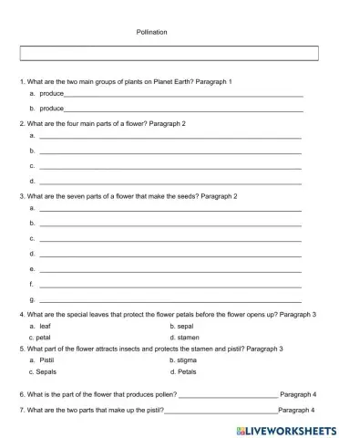 Pollination Assignment