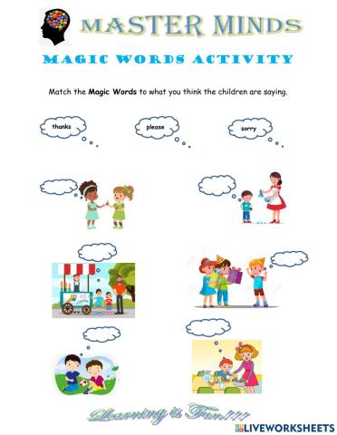 Three Magic Words Activity