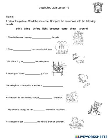 Journeys Vocabulary Leson 16