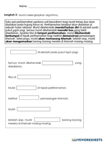 Membina algoritma, pseudokod dan carta alir bagi aliran secara urutan.