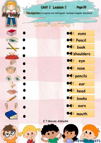 My body - singular and plural