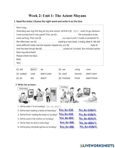 Family and friends 5- Unit 1- Lesson 2