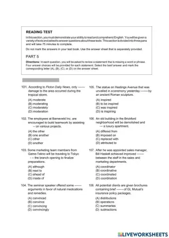 Toeic b practice test 1