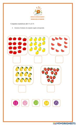 Conjuntos del 11 al 15