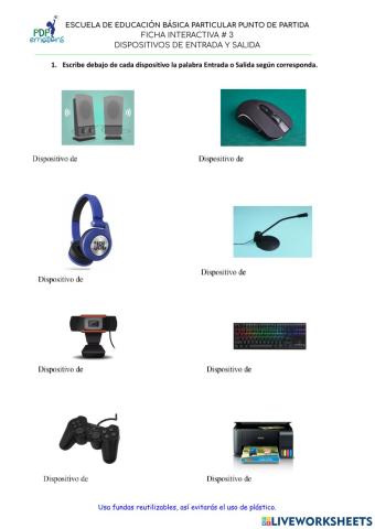 Dispositivos de entrada y salida (Actividad interactiva)
