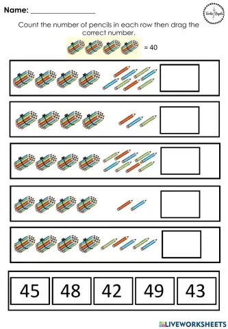 Counting objects - 41-50