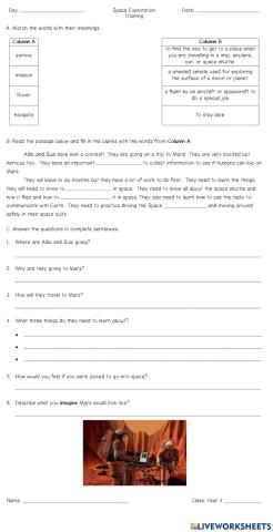 Space Exploration: Training