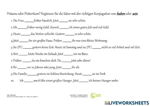 Präsens oder Präteritum?