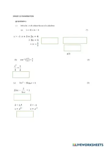 Higher math paper 1 part 1