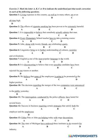 Subject and verb agreement