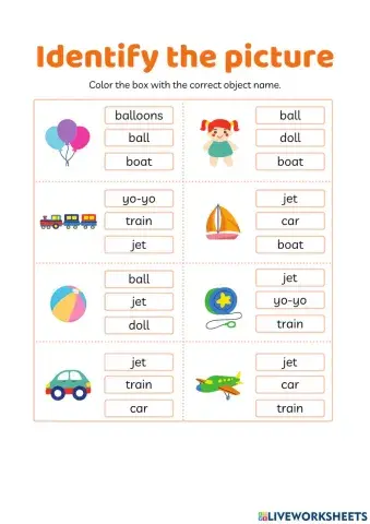 Toys - multiple choice