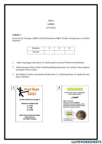 Ujian Sumatif 2 Bahasa Jerman Tingkatan 5