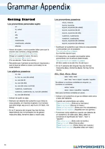 New english in use starter unit grammar