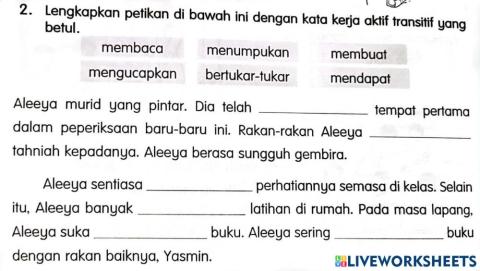 Kata Kerja Transitif