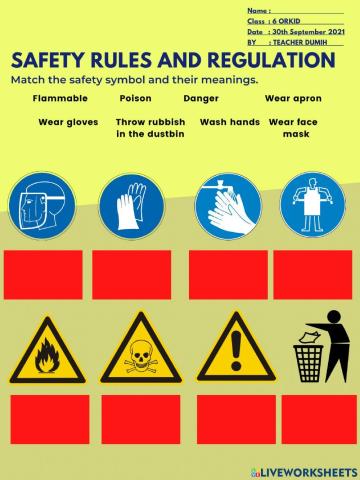 Safety rules and regulations