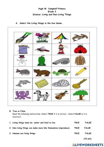 Living and Nonliving Things