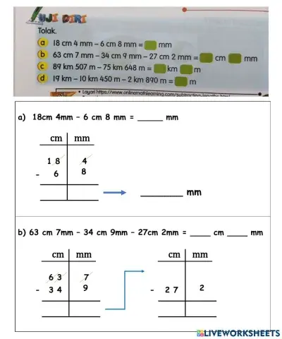 Tolak Ukuran Panjang