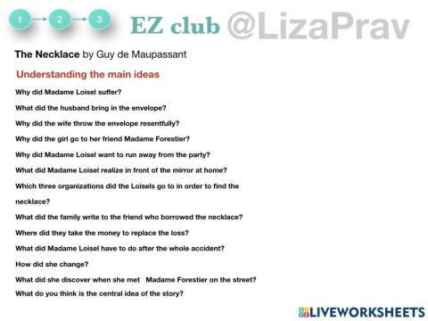 The Necklace by Guy de Maupassant