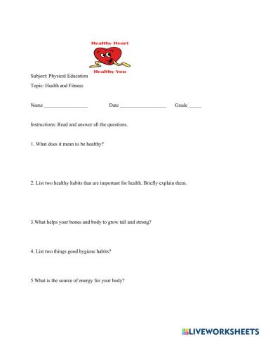 Living a healthy lifestyle